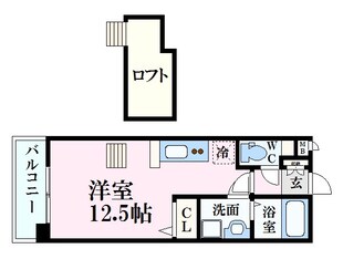 アルファレガロ三篠の物件間取画像